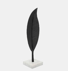 Metal Leaf Table Decor, *discounted due to small chip in marble