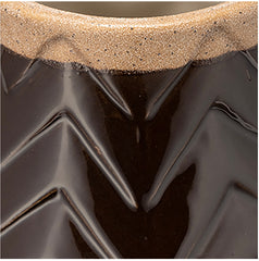 Ceramic Chevron Vase