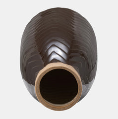 Ceramic Chevron Vase