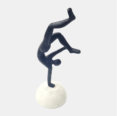 Man on Marble Ball Sculpture