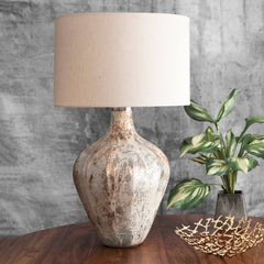 Large Glass Table Lamp: 30"