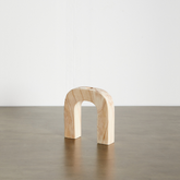 Arch Pine Candlestick Holder - Natural