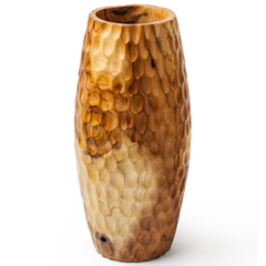 15-Inch Honeycomb Teak Root Vase
