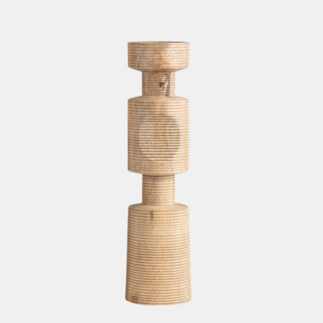 Wood Pillar Candleholder