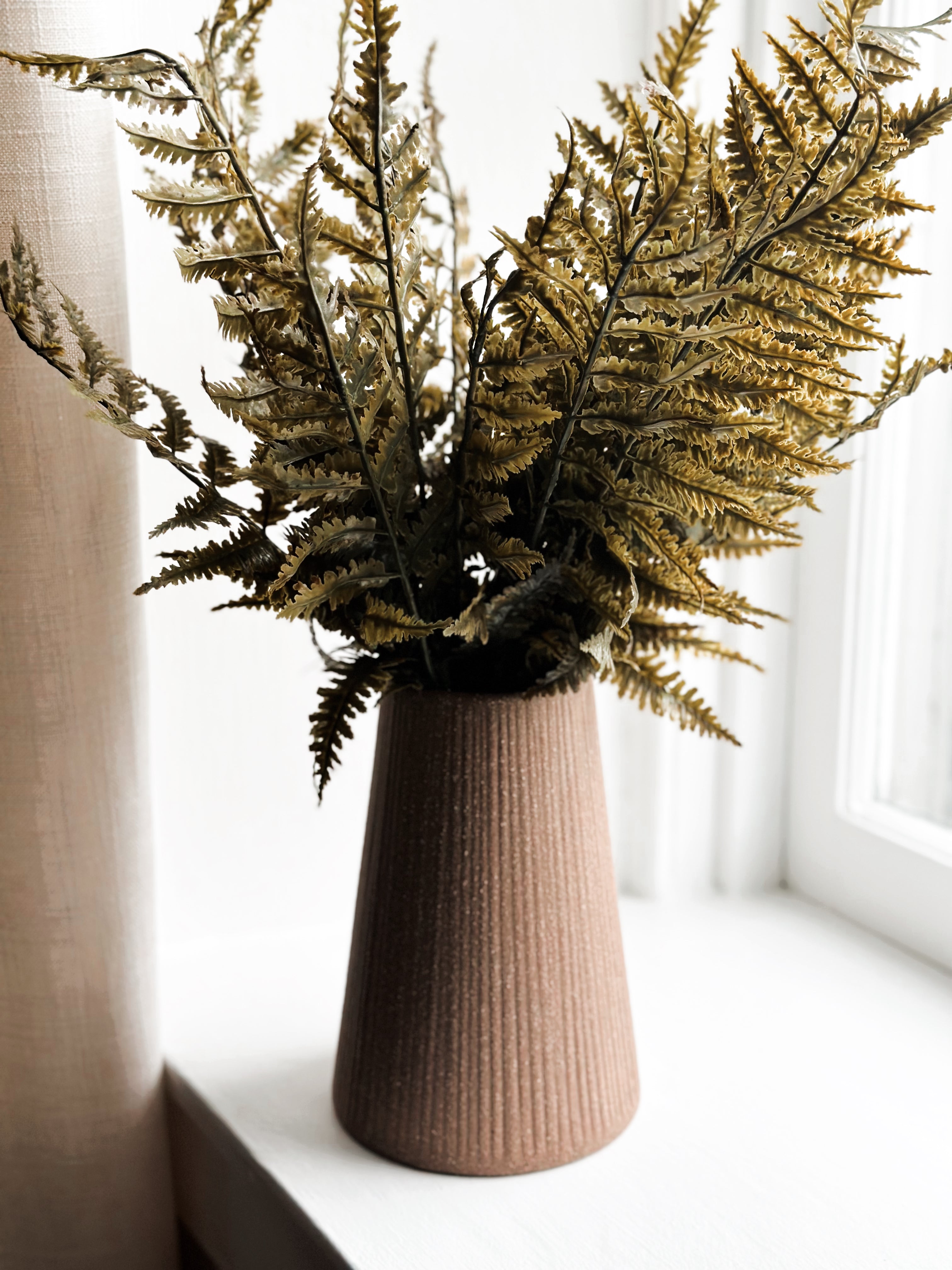 Natural Fluted Textured Vase