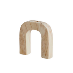 Arch Pine Candlestick Holder - Natural