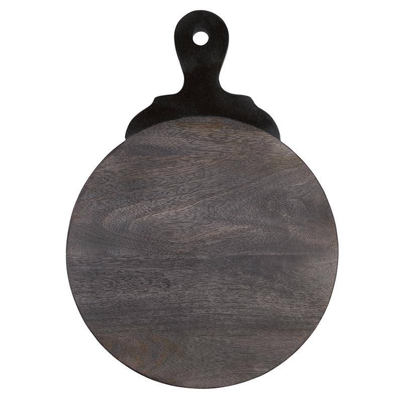 Wood Board /Tray with Carved Black Handle