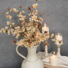Floral - 37.5" Beige & Cream Cherry Blossom