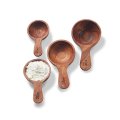 Wood Measuring Cups - Set of 4